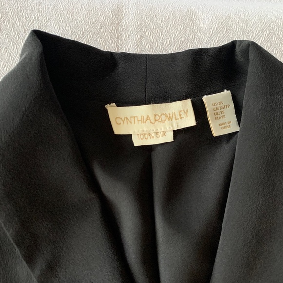Cynthia Rowley Silk Jacket, XS, Black - Picture 9 of 13